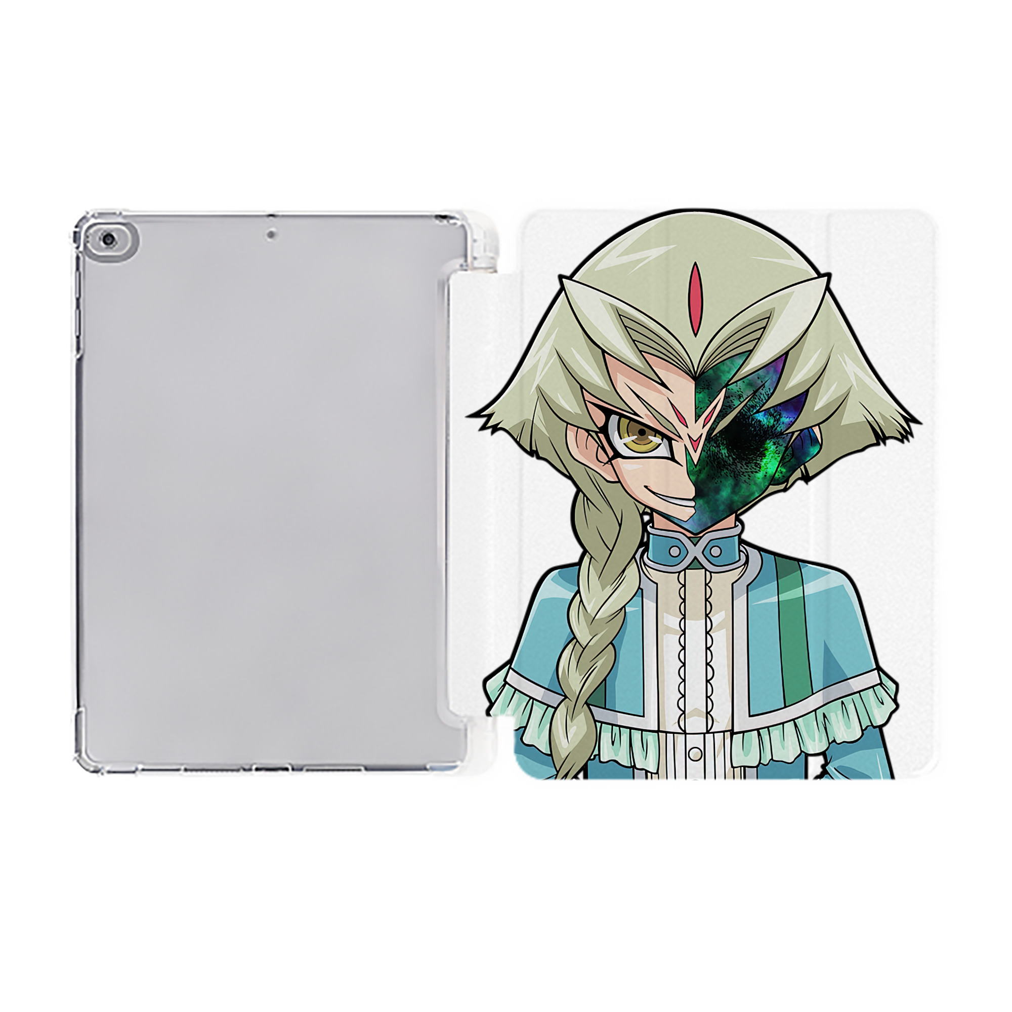 （画像用） 遊☆戯☆王 Yu-Gi-Oh! IPad ケース ペン収納付き 三つ折りスタンド PUレザー×シリコン 対応機種9.5/10.5/10.9インチ